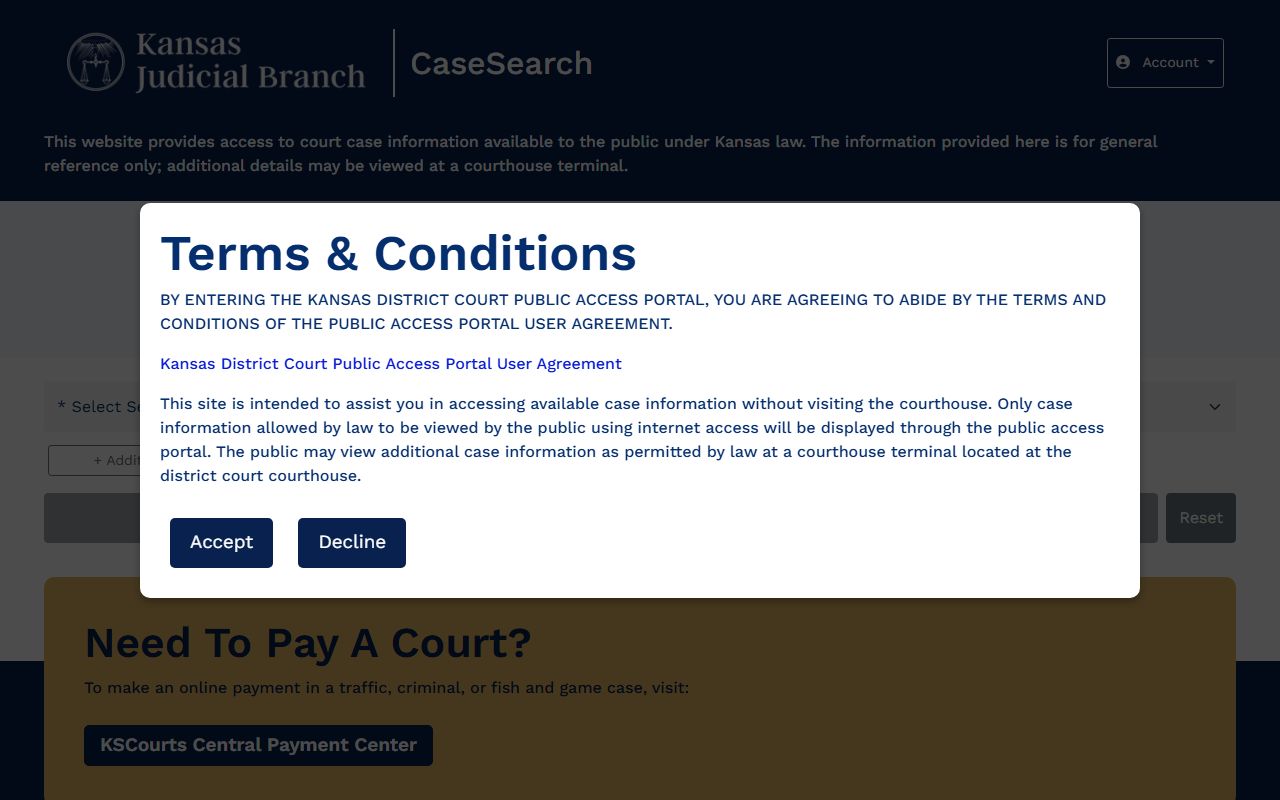 Kansas Case Search for Jefferson County court records after jail arrest